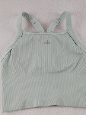 Alo Ribbed Sports Bra Top Sz Xs Color Mint